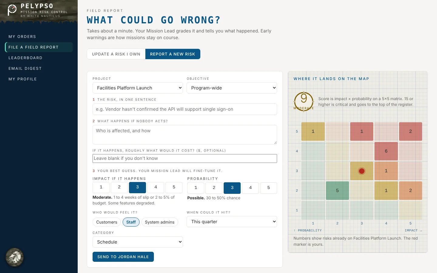 The field report form